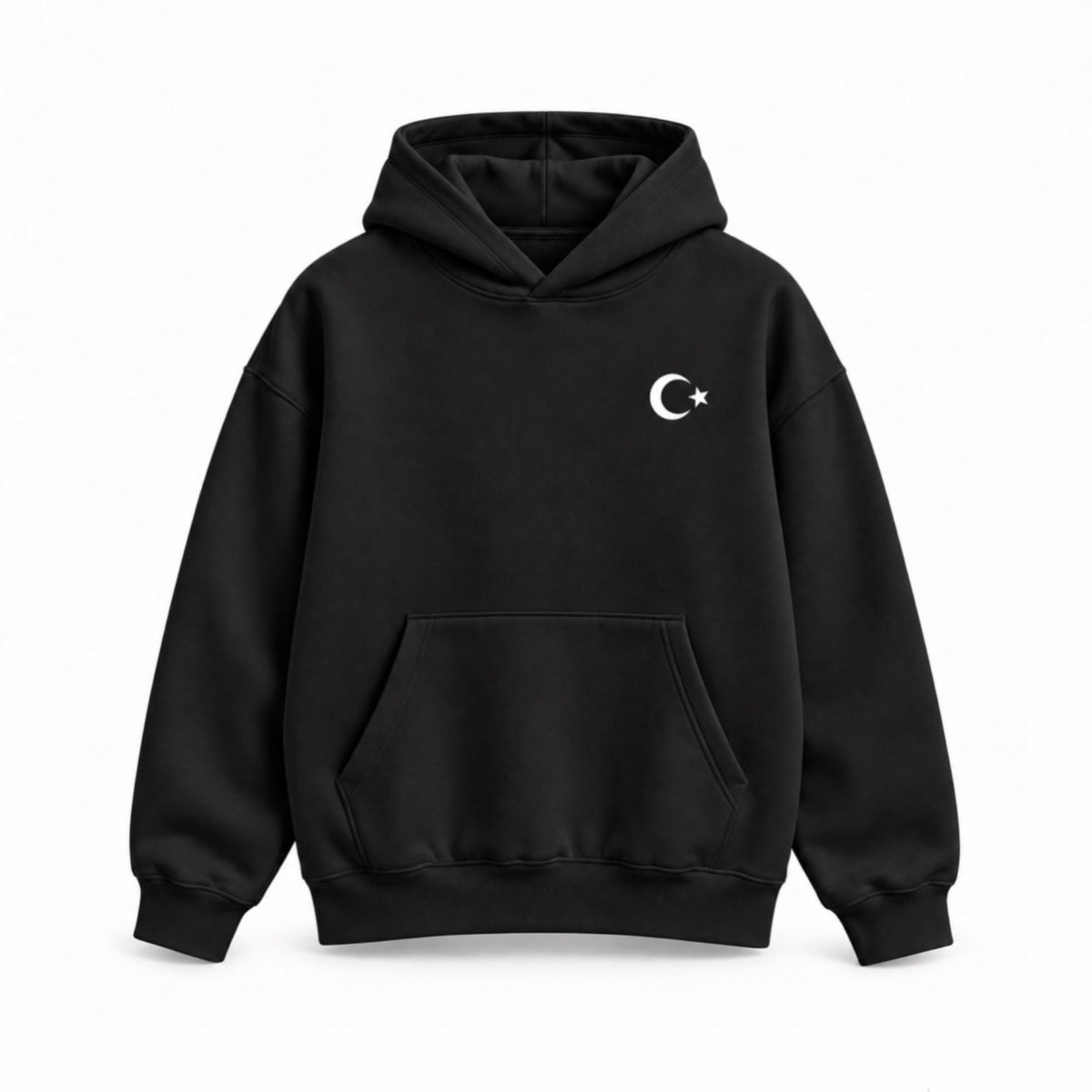 KIPCHAK | Oversize Kapüşonlu Sweatshirt (Siyah)