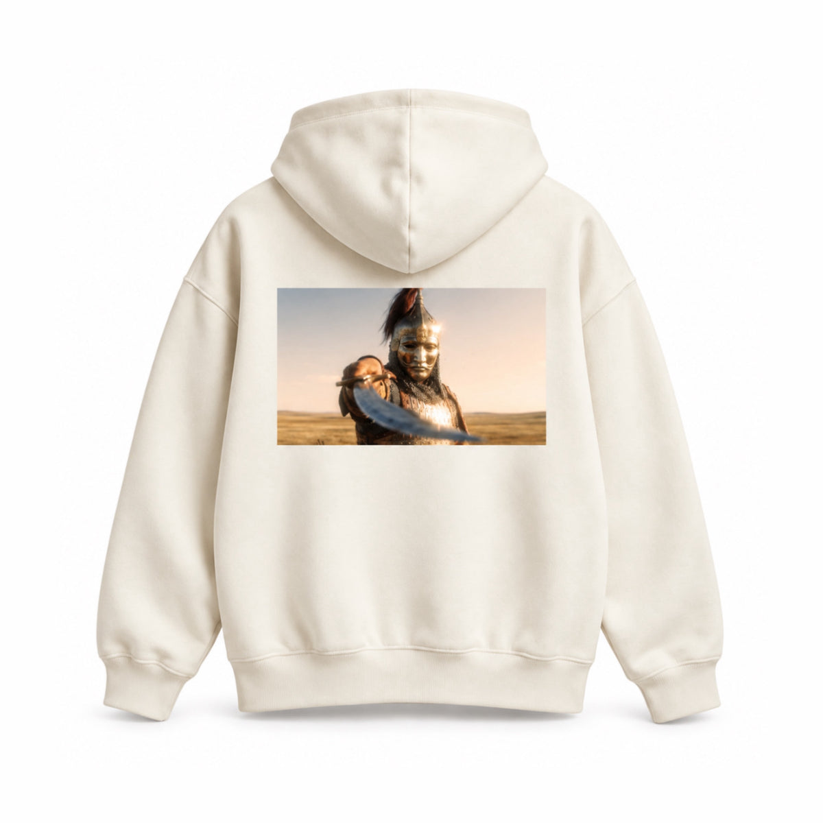 KIPCHAK | Oversize Kapüşonlu Sweatshirt (Krem)